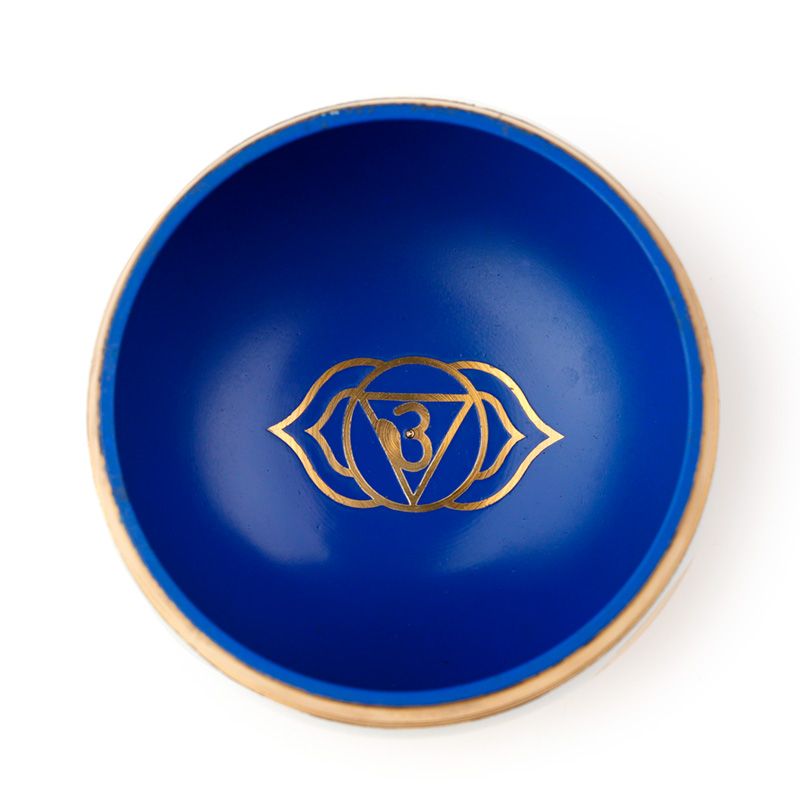 Spievajúca misa, modrá čakra, možnosť personalizácie gravírovaním, priemer 10 cm, výška 5 cm