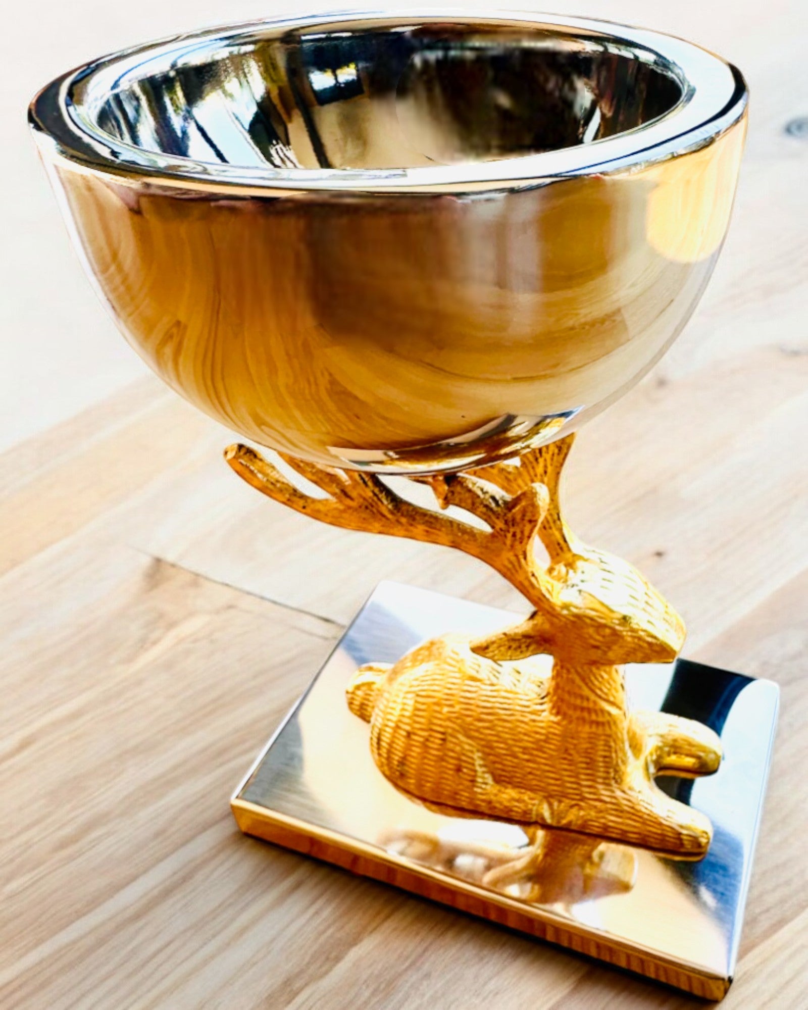 Misa dekoracyjna Jelenie Trofeum – Rękodzieło z Indii, personalizacja grawerem