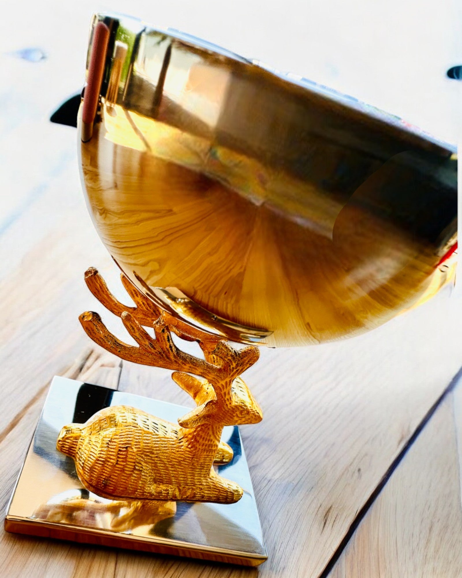 Misa dekoracyjna Jelenie Trofeum – Rękodzieło z Indii, personalizacja grawerem