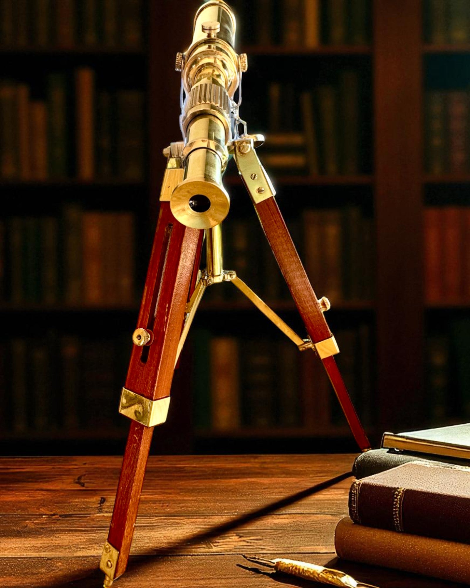 Luneta Celestial na Drewnianym Stojaku 41 cm, możliwość personalizacji grawerem na prezent