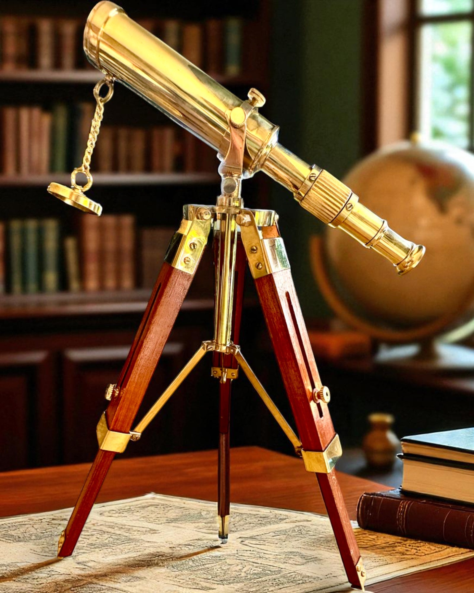 Ďalekohľad Celestial na drevenom stojane 41 cm, možnosť personalizácie gravírovaním ako darček