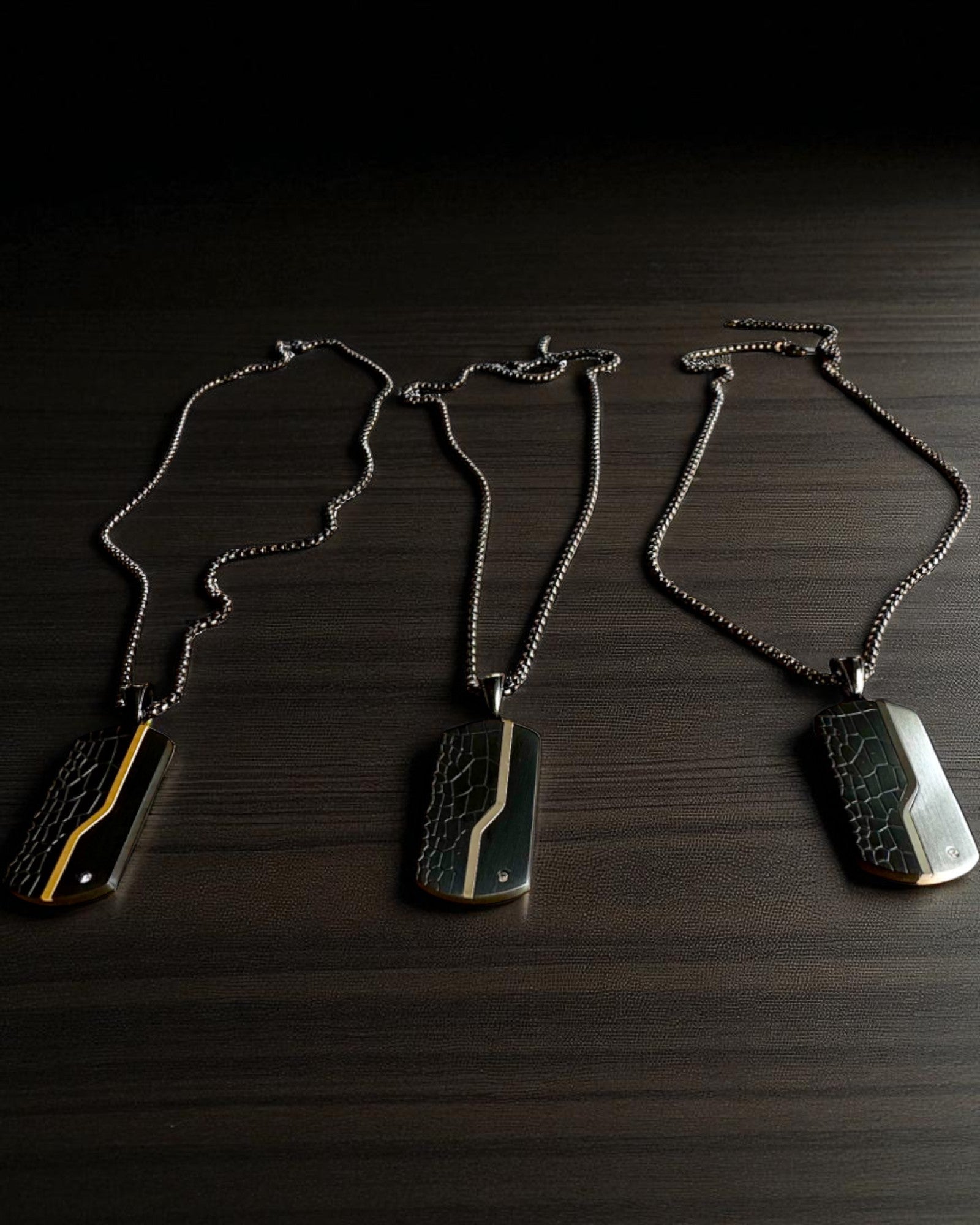 Pánsky náhrdelník Dog Tag „SteelVision“ – nehrdzavejúca oceľ, 15 variantov, personalizácia gravírovaním