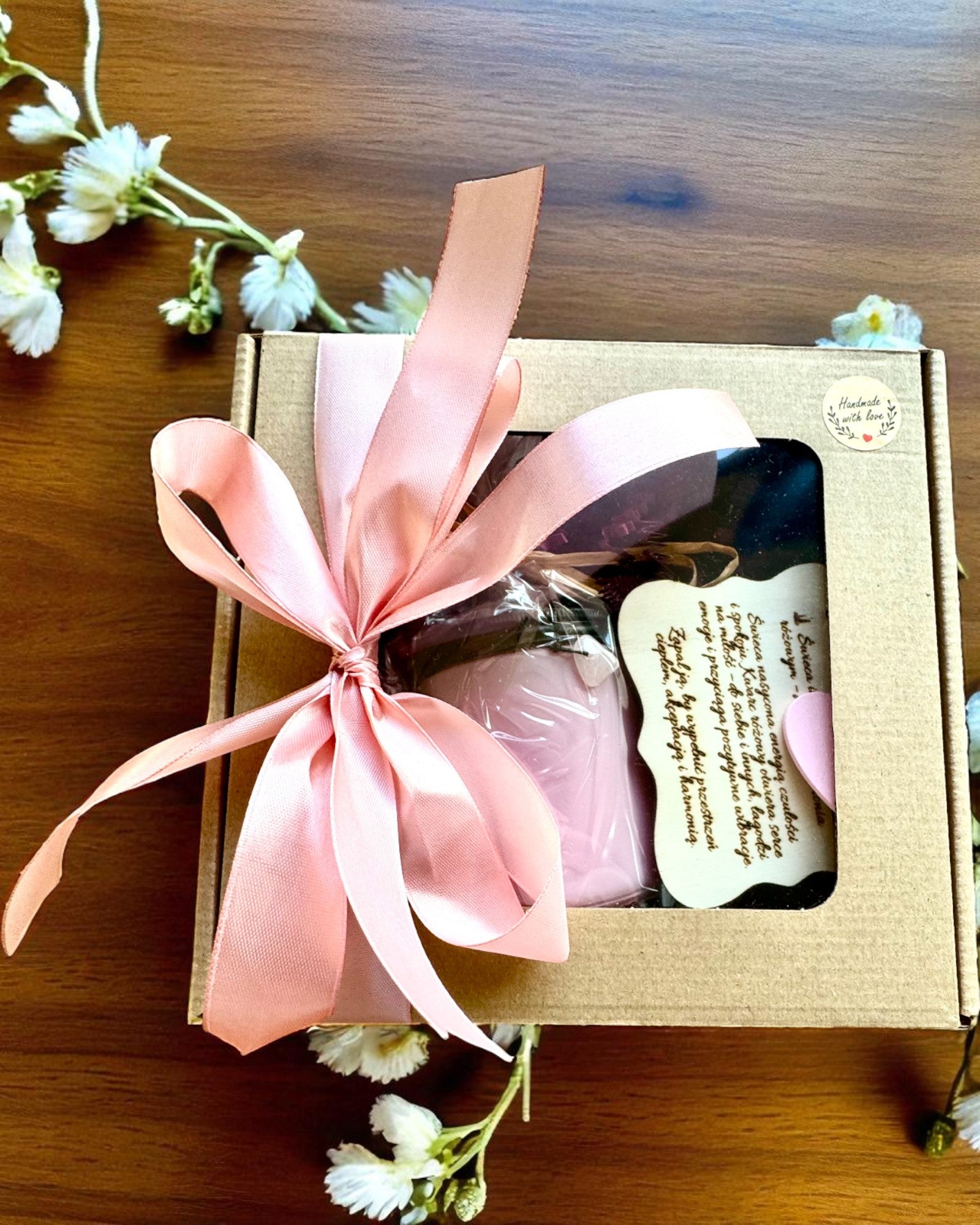 Intenčná sójová sviečka Ružový kremeň – láska, harmónia a pokoj srdca, 250 ml, možnosť personalizácie ako darček
