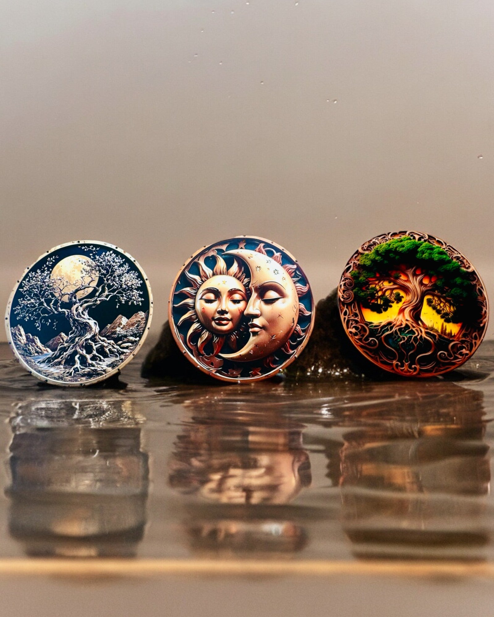 Prívesok "Magické Kruhy Prírody" - možnosť personalizácie gravírovaním. 3 varianty na výber