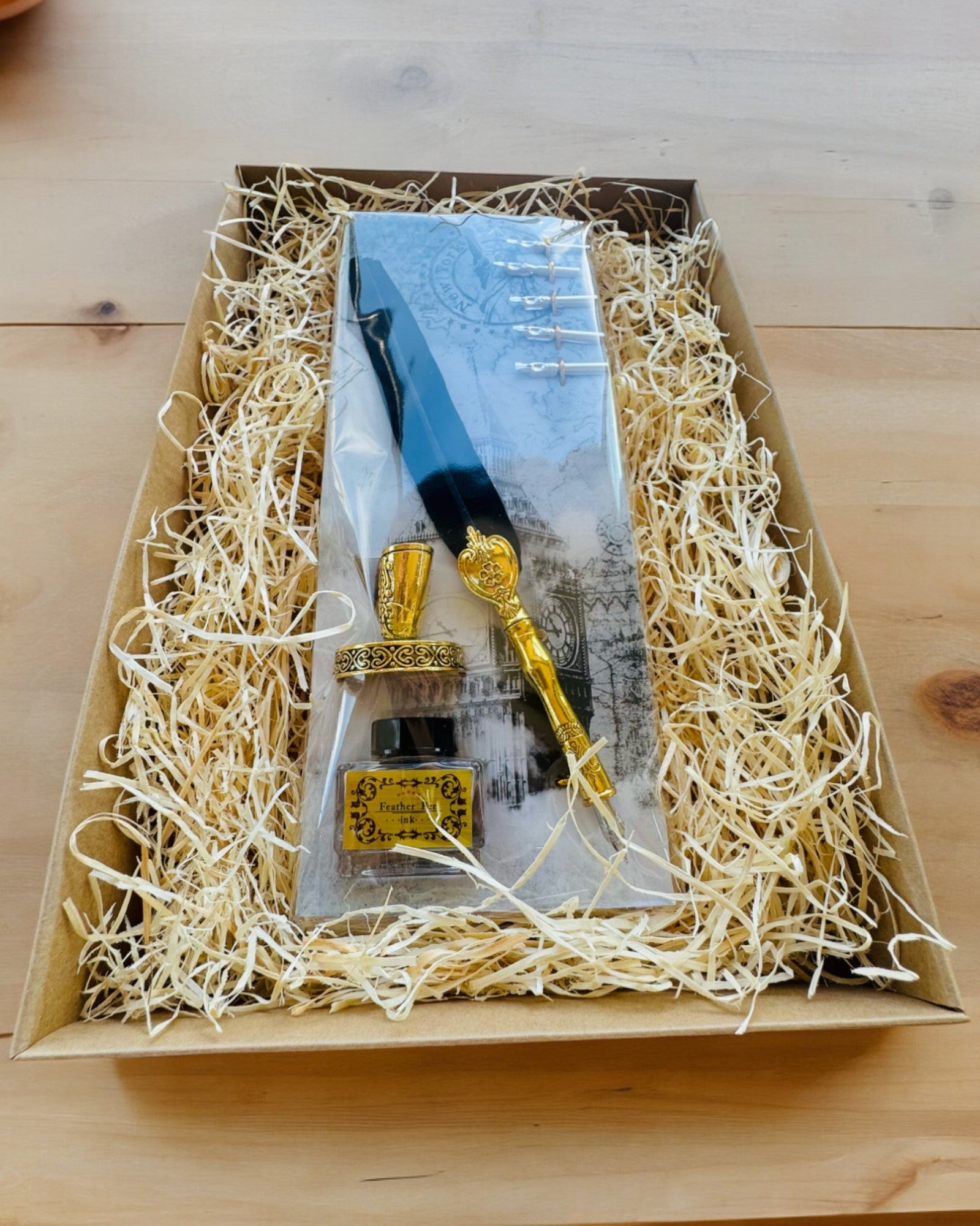 Elegantné husacie pero so súpravou príslušenstva - Royal Quill, možnosť personalizácie gravírovaním