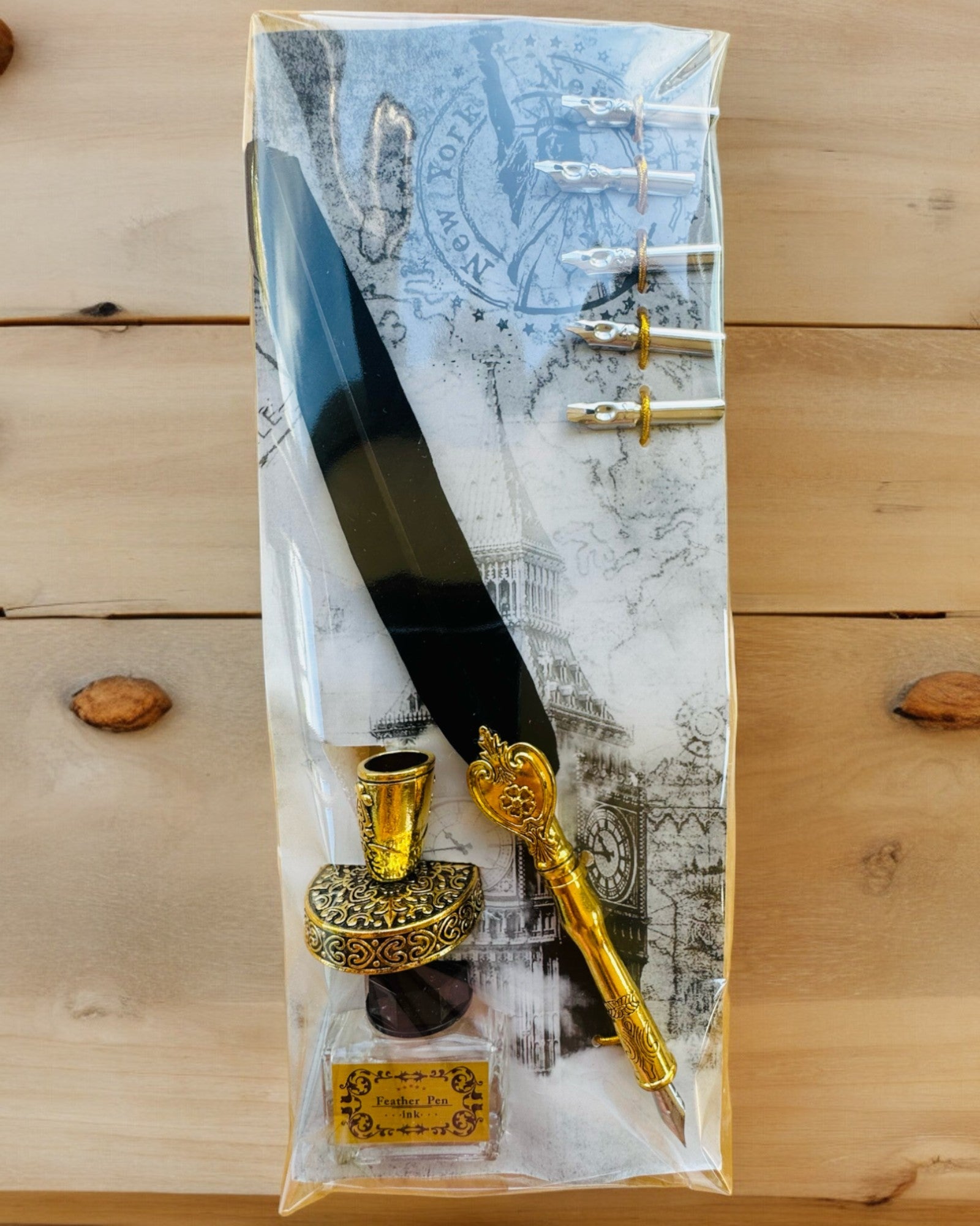 Elegantné husacie pero so súpravou príslušenstva - Royal Quill, možnosť personalizácie gravírovaním