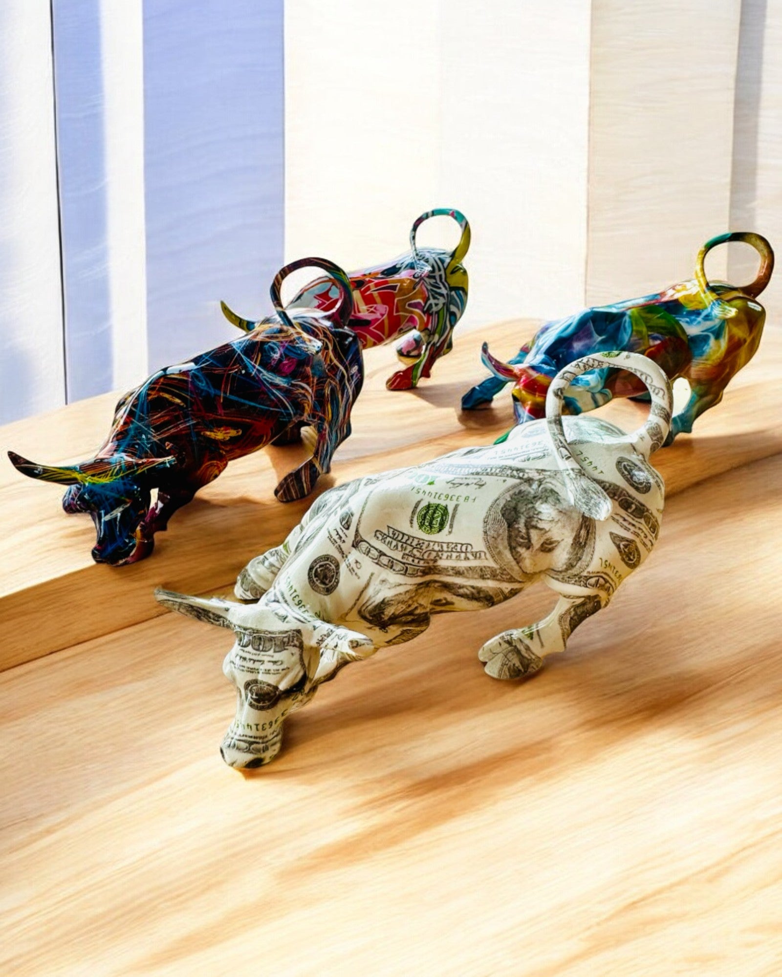 Dekoratívna socha býka "BullArt" – Unikátne umenie s možnosťou gravírovania - 4 farebné varianty, na personalizovaný darček