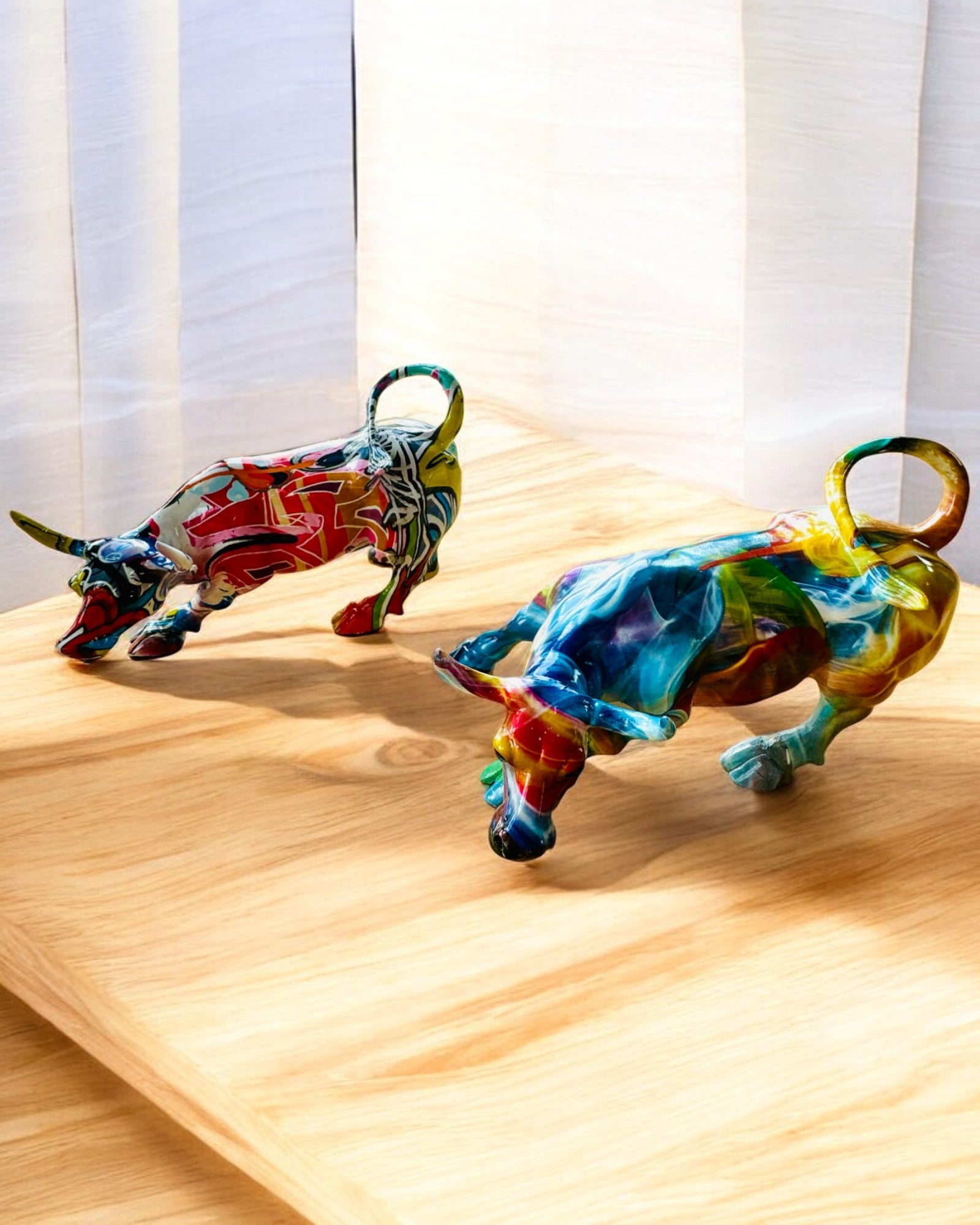 Dekoratívna socha býka "BullArt" – Unikátne umenie s možnosťou gravírovania - 4 farebné varianty, na personalizovaný darček