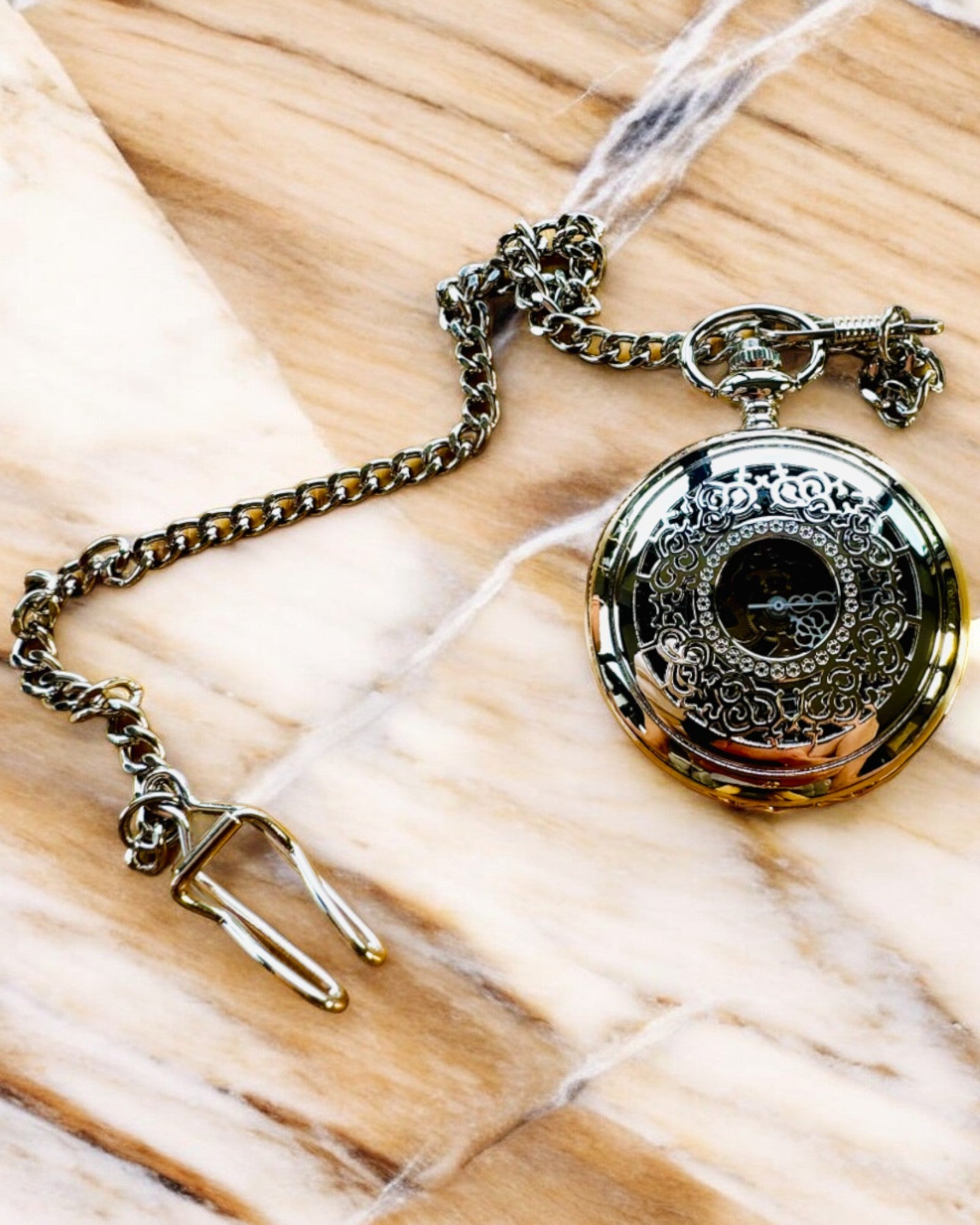 Vreckové hodinky "Eterna Elegancia", personalizovaný darček, gravírovanie. Strieborná farba