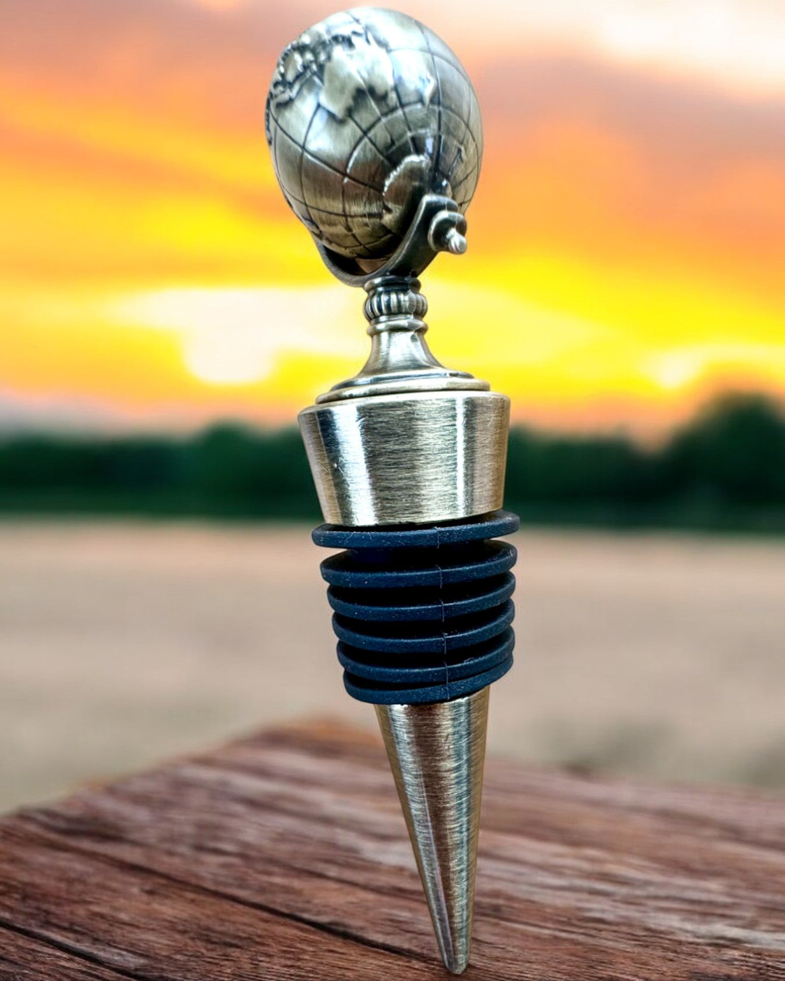 GloboStop - Zátka na víno s gravírovaním, možnosť personalizácie gravírovaním na darček