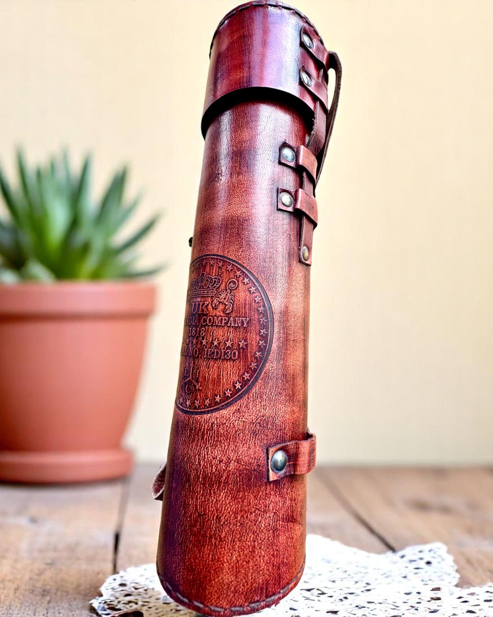 Luneta Królewska „Voyager 1818” – Ekskluzywna, Mosiężna, 83 cm, ręcznie robiona, etui ze Skóry Naturalnej – Edycja Kolekcjonerska, personalizacja grawerem na prezent