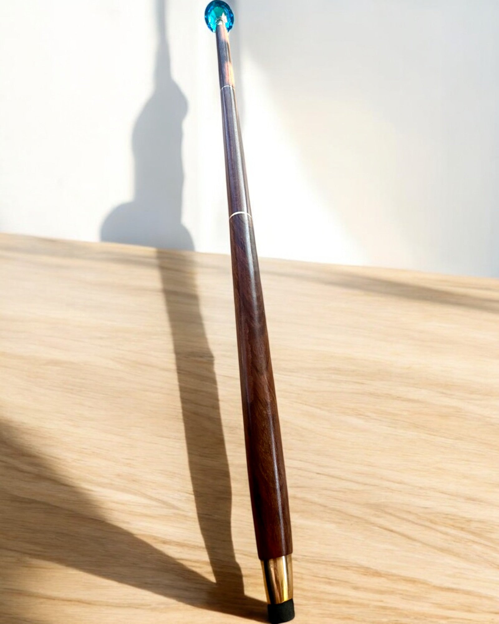 Palica na prechádzky "Diamant v bronze" - Drevená Ručne vyrobená, možnosť gravírovania