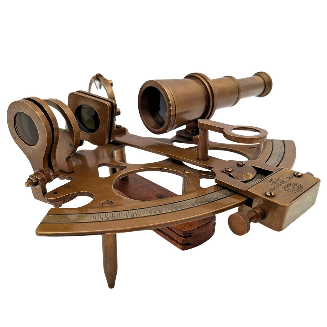 Veľký mosadzný sextant s možnosťou personalizácie gravírovaním