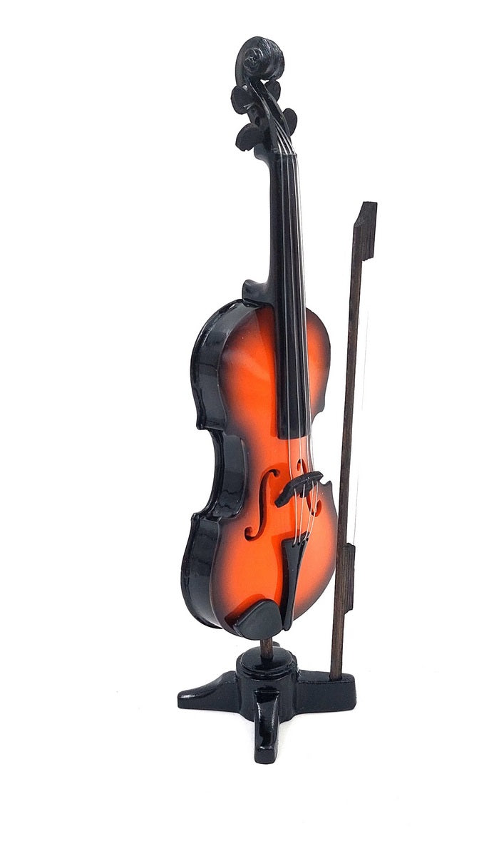 Mini husle ručne vyrobené zo živice, výška 13 cm, možnosť personalizácie gravírovaním, ideálny darček pre milovníkov hudby