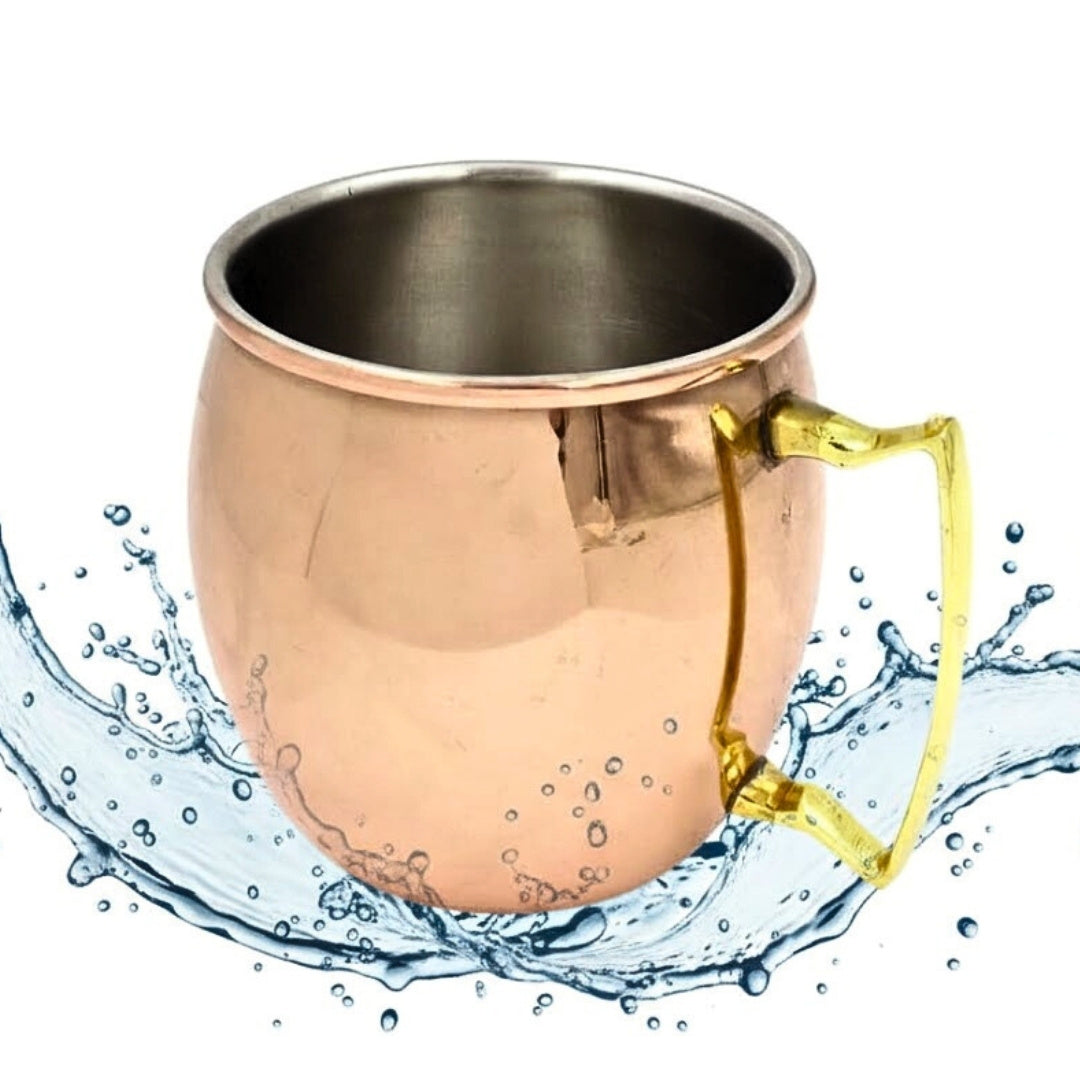 Medený hrnček z nehrdzavejúcej ocele 304, 500ml, s možnosťou personalizácie gravírovaním - ideálny darček - výška 13,5 cm, medená farba, model MM7012