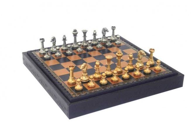 Exkluzívny mosadzný šach Italfama 28x28 cm s personalizáciou gravírovania