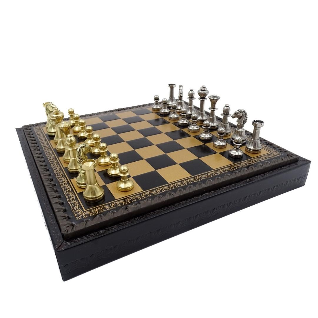 Exkluzívny mosadzný šach Italfama 28x28 cm s personalizáciou gravírovania