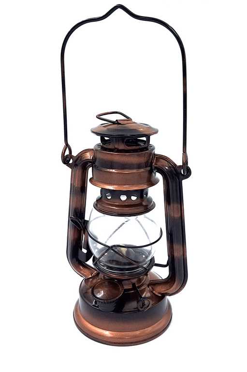 Štýlová retro námornícka petrolejová lampa DT245F s možnosťou personalizácie gravírovaním, ideálna ako darček, vyrobená zo skla a plechu, výška 19 cm, námornícky dizajn