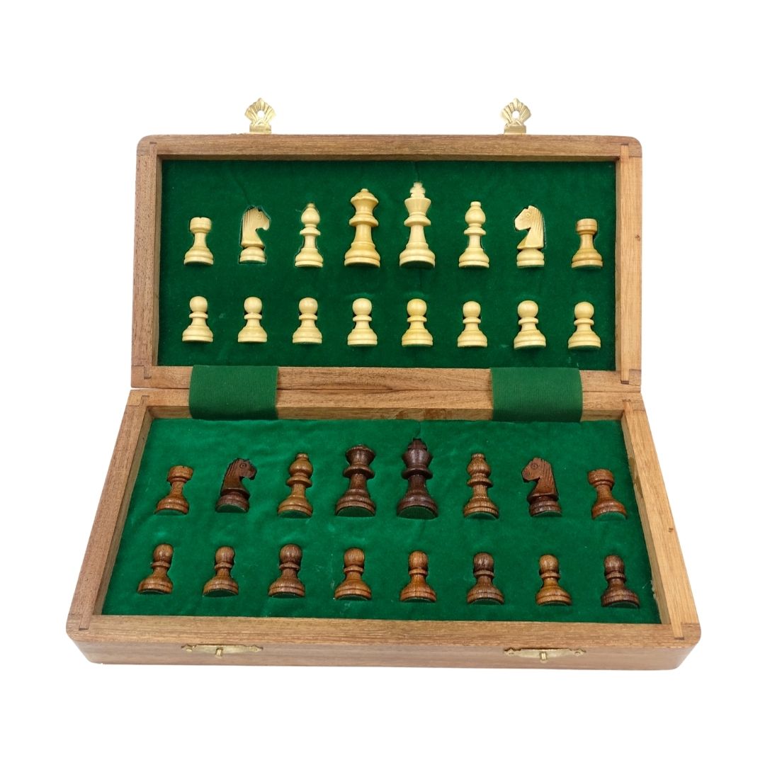 Drevený magnetický šach 30x30cm skladací G614 s gravírovaním
