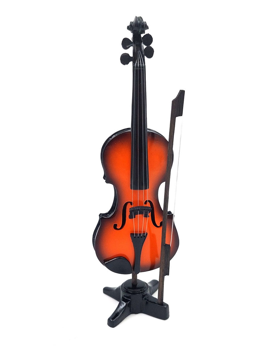 Mini husle ručne vyrobené zo živice, výška 13 cm, možnosť personalizácie gravírovaním, ideálny darček pre milovníkov hudby