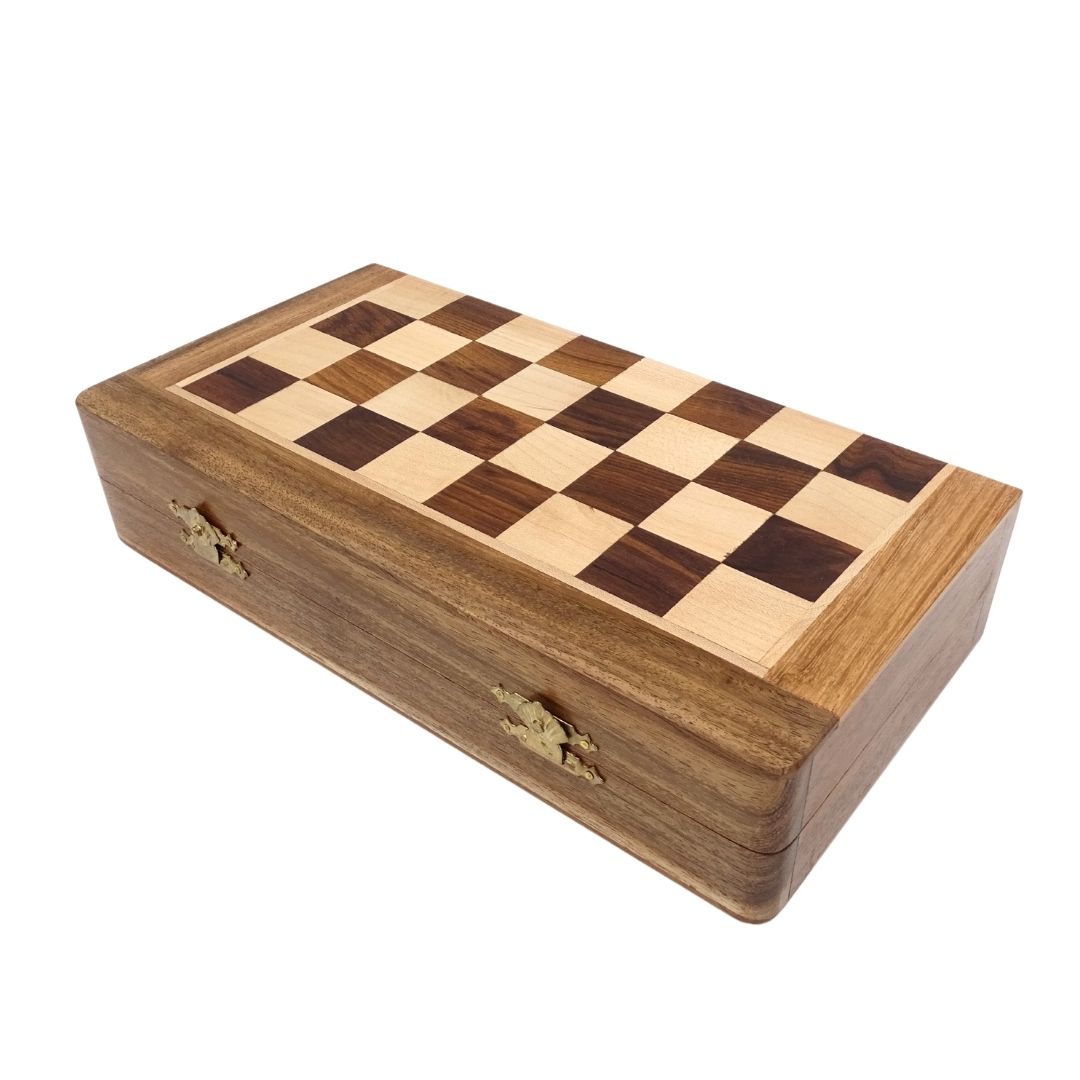 Drevený magnetický šach 30x30cm skladací G614 s gravírovaním