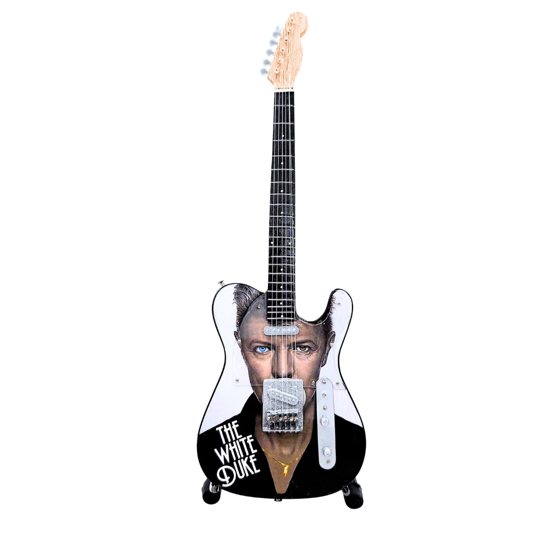 Zberateľská mini gitara David Bowie MGT-8976 s gravírovaním