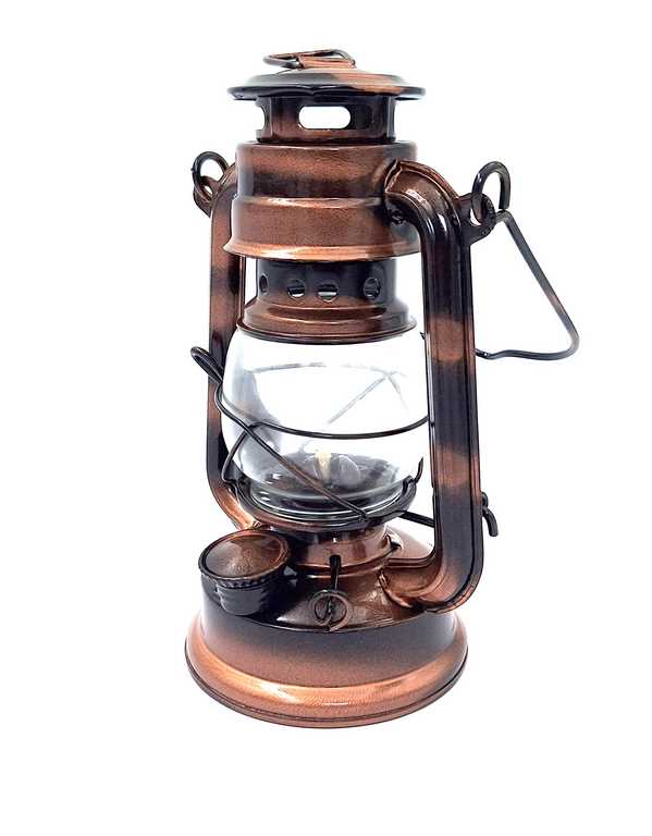 Štýlová retro námornícka petrolejová lampa DT245F s možnosťou personalizácie gravírovaním, ideálna ako darček, vyrobená zo skla a plechu, výška 19 cm, námornícky dizajn
