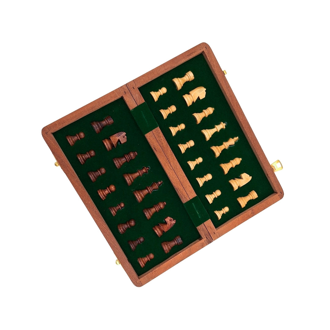 Drevený magnetický šach 30x30cm skladací G614 s gravírovaním