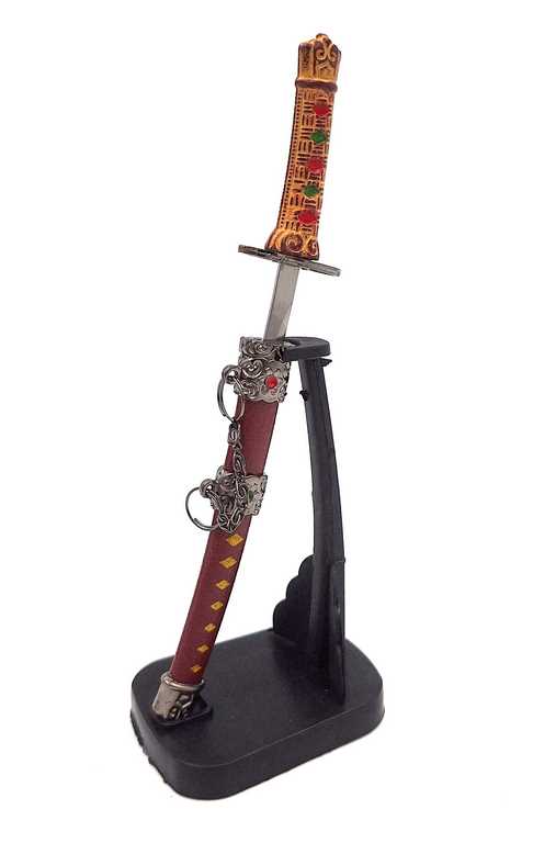 Katana - nôž na papier SW-199 s možnosťou personalizácie gravírovaním, ideálny darček, výška 18 cm, dekoratívna pošva v súprave