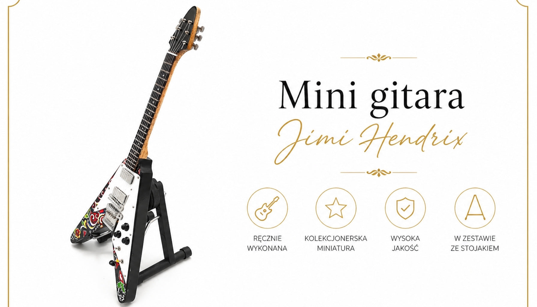 Mini gitara Jimi Hendrix - Psychedelic F. V - MGT-1182