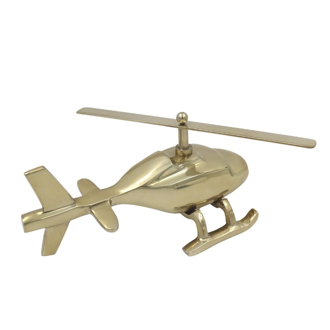Kovový model helikoptéry s možnosťou personalizácie gravírovaním – zlatý, 32 cm