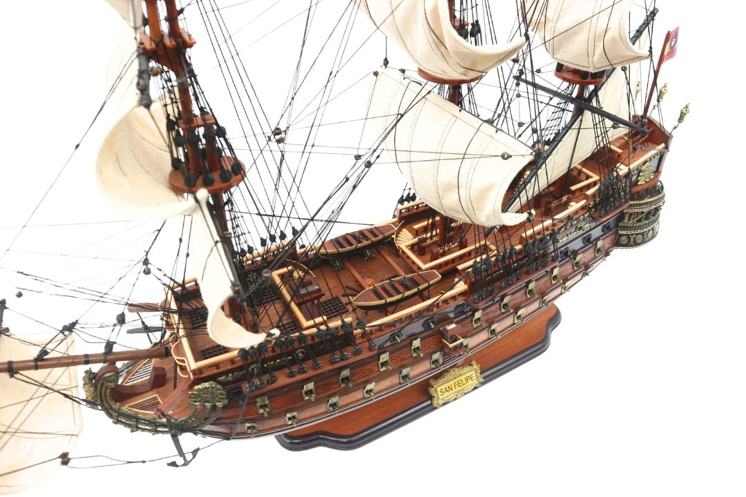 Model Żaglowca Statku San Felipe 80cm, możliwość personalizacji grawerem