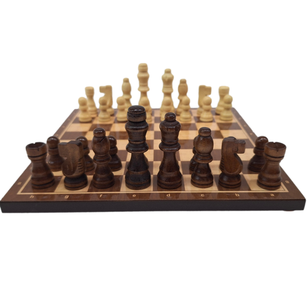Drevený klasický šach 27 x 27 cm s personalizovaným gravírovaním