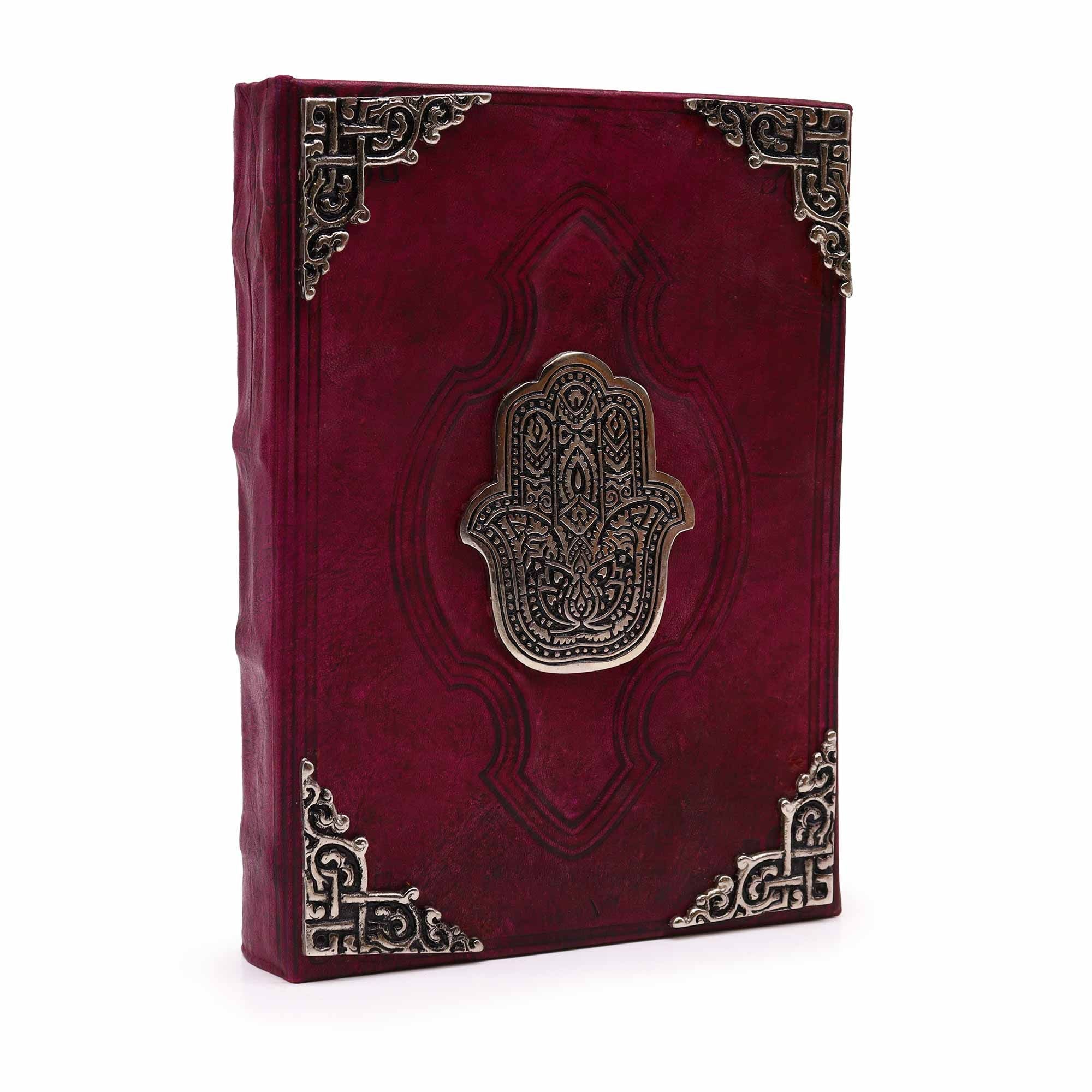 Hefty Red Tan Book s dekoráciou Hamsa