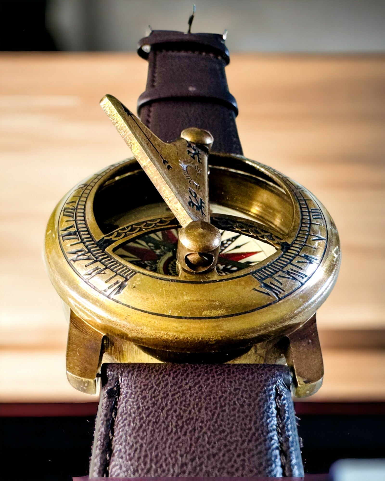 Slnečné hodiny s kompasom - Ručne vyrobené, autentické remeslo, možnosť gravírovania