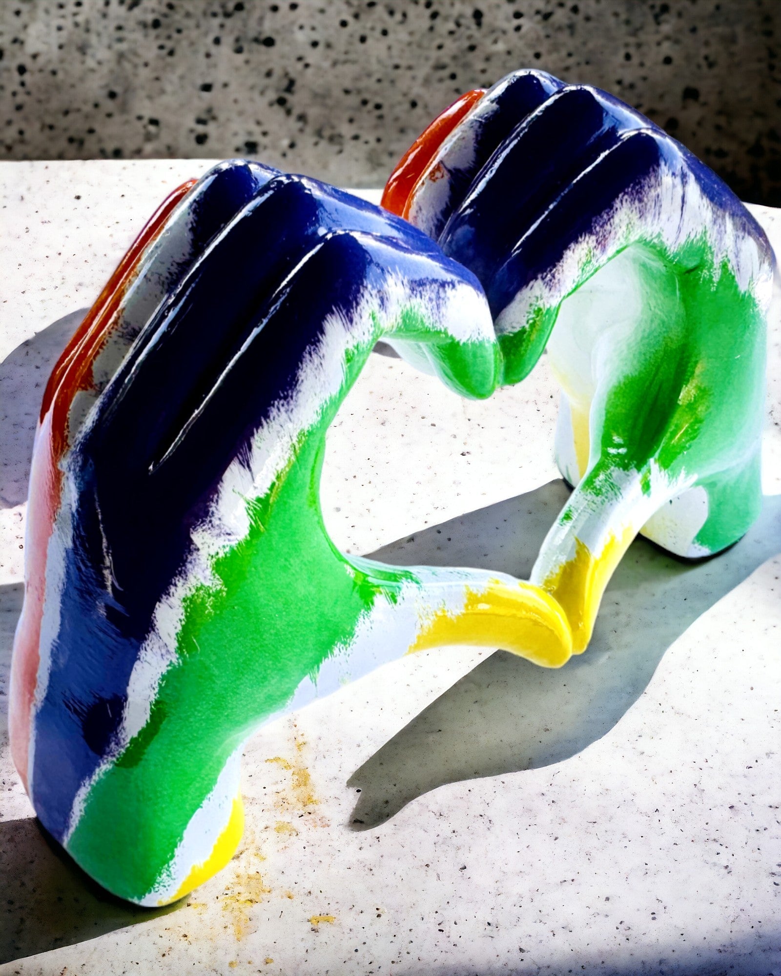 Farebné Priestorové Srdce - Dekoratívna Figúrka z Živice s možnosťou personalizácie, na darček