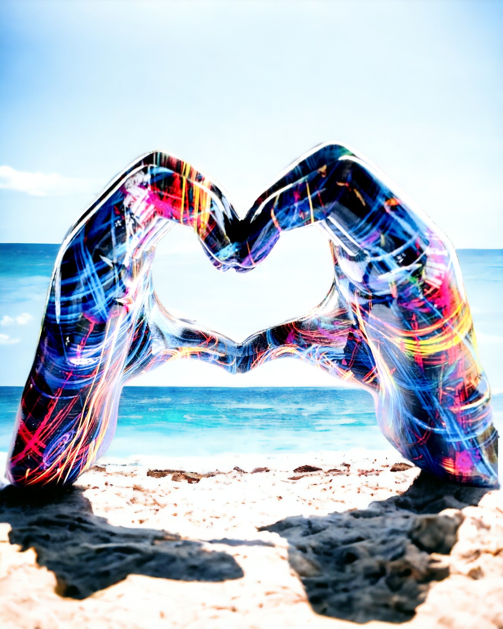 Kaleidoskop Srdce – Ručne Vyrobená Ozdoba zo Živice s Možnosťou Gravírovania