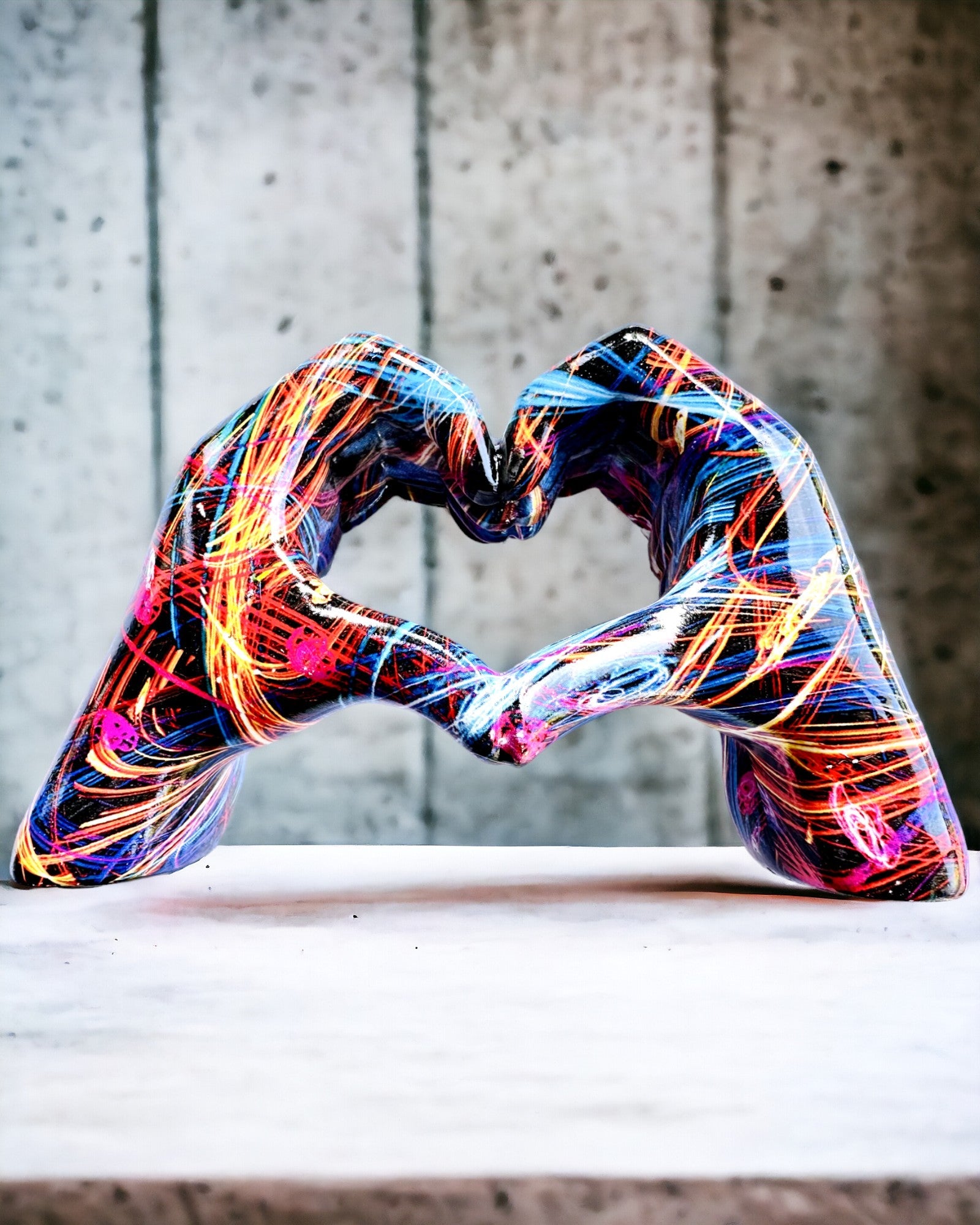 Kaleidoskop Srdce – Ručne Vyrobená Ozdoba zo Živice s Možnosťou Gravírovania