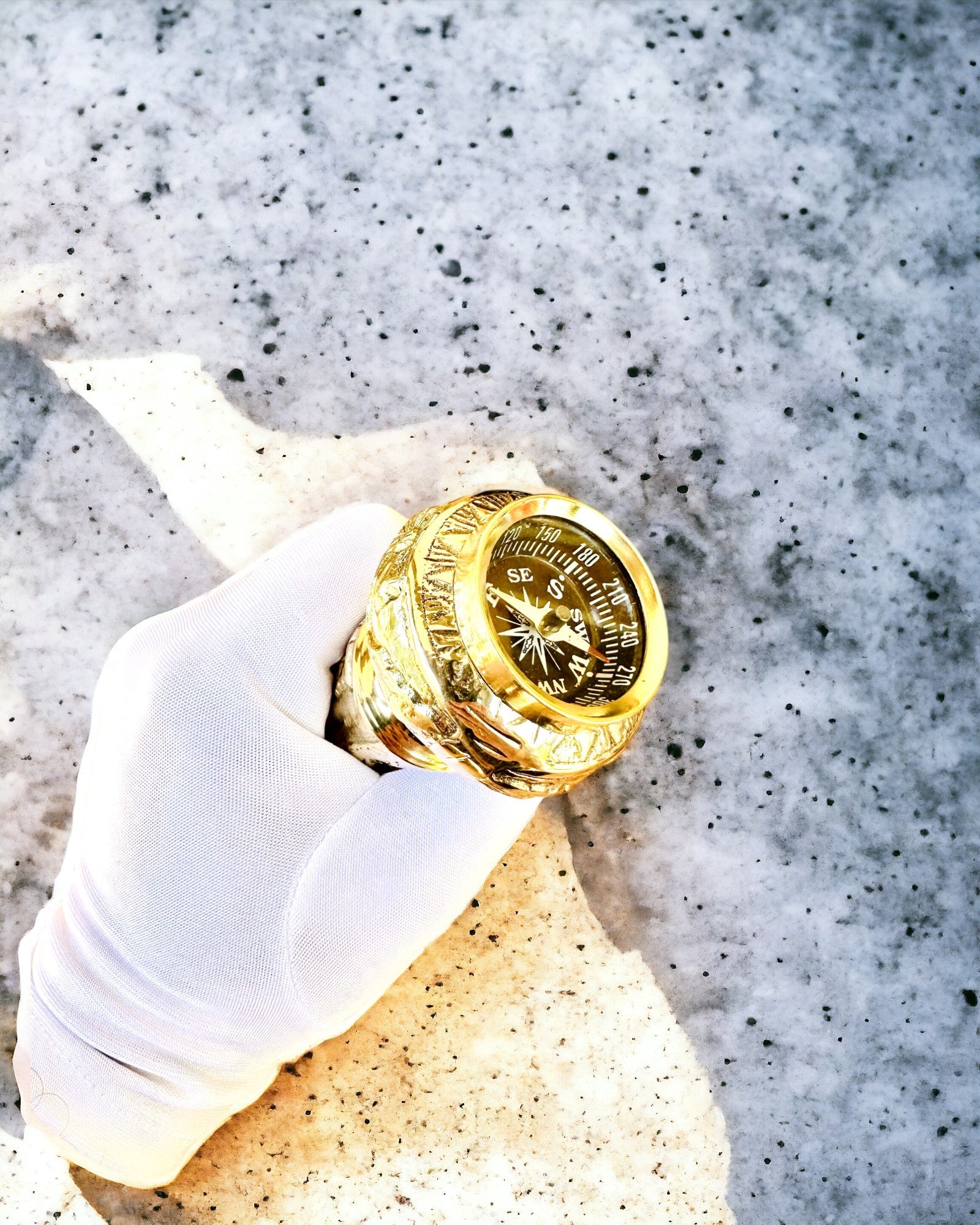 Kompasso Brown - Laska na prechádzky - Drevená Ručne Vyrezávaná - Exkluzívna Edícia s Možnosťou Gravírovania