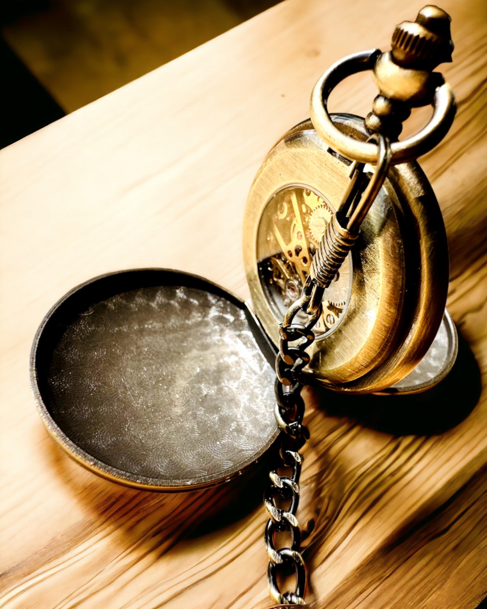 Kieszonkowy zegarek klasyczny "Vintage Elegance", kolor złoty, możliwość personalizacji grawerem