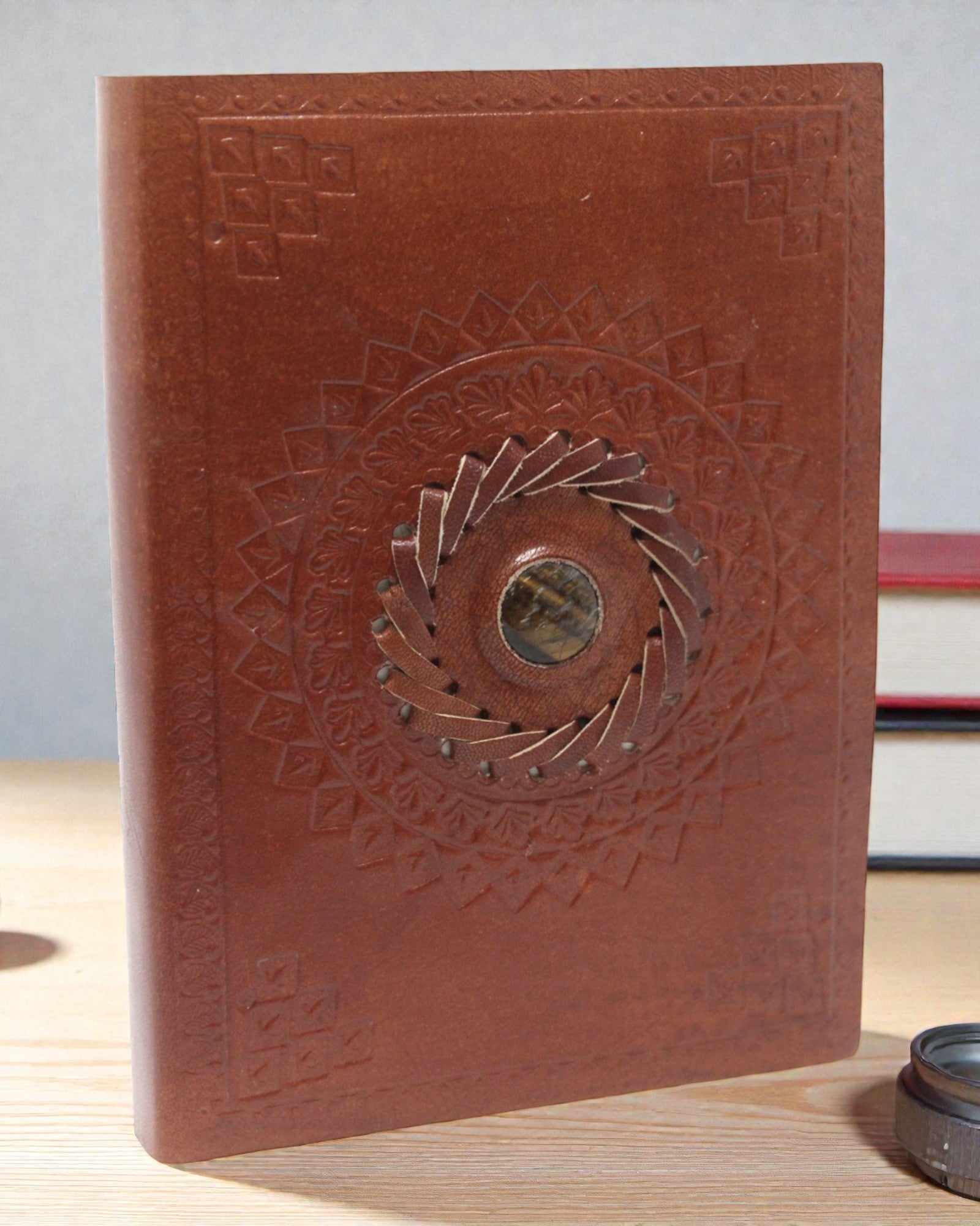 Kožený zápisník Tigrie oko 17x12 cm