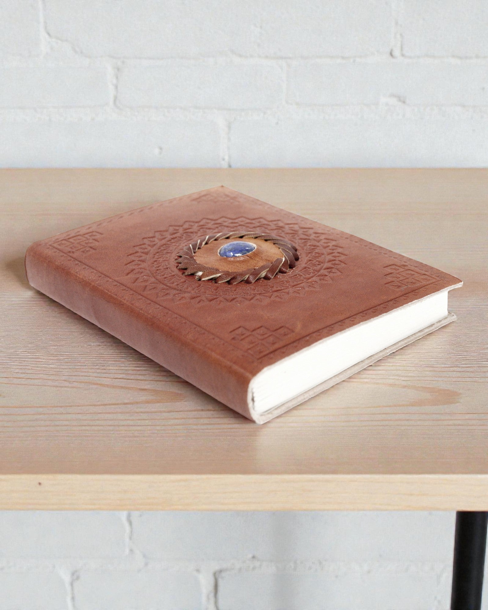 Kožený zápisník z lazuritu 17x12 cm