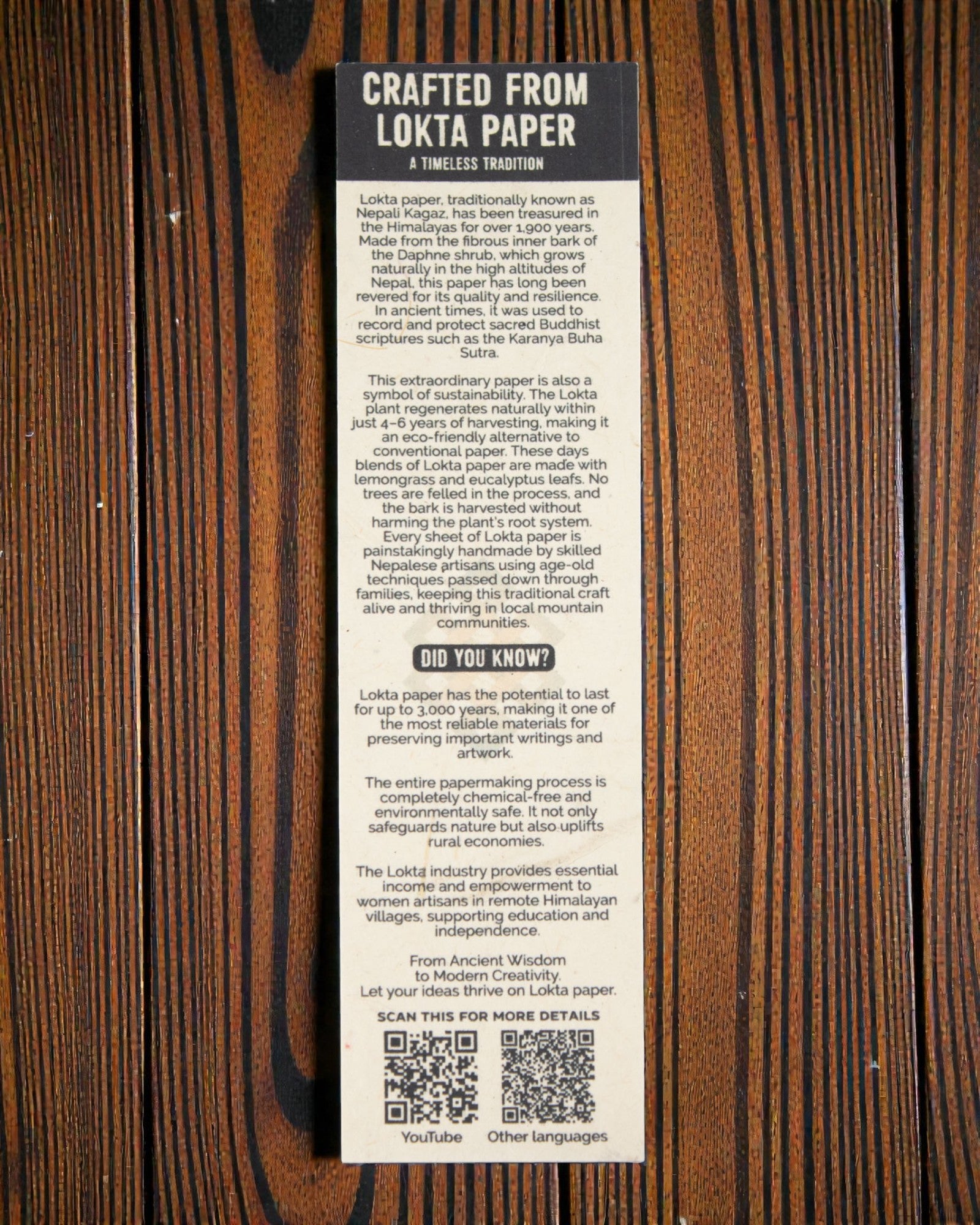 Blue Cotton Cloud – duży notatnik Lokta z niebieską bawełną 21 × 15 cm, 45 kartek