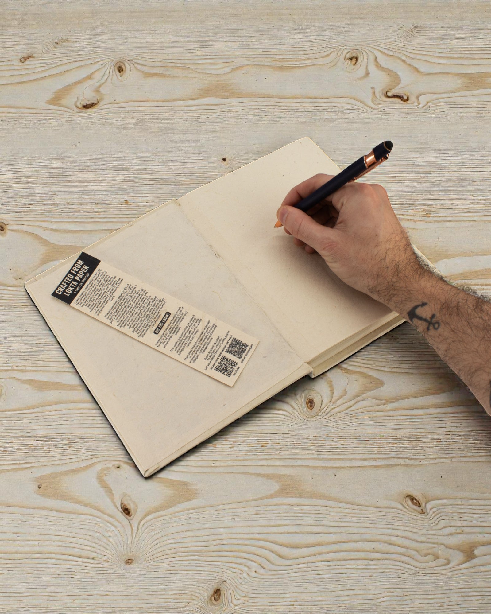 Lrg Lokta Inspiration zápisník (21x15cm) – 45 listov – Skutočný život – vrátane záložky