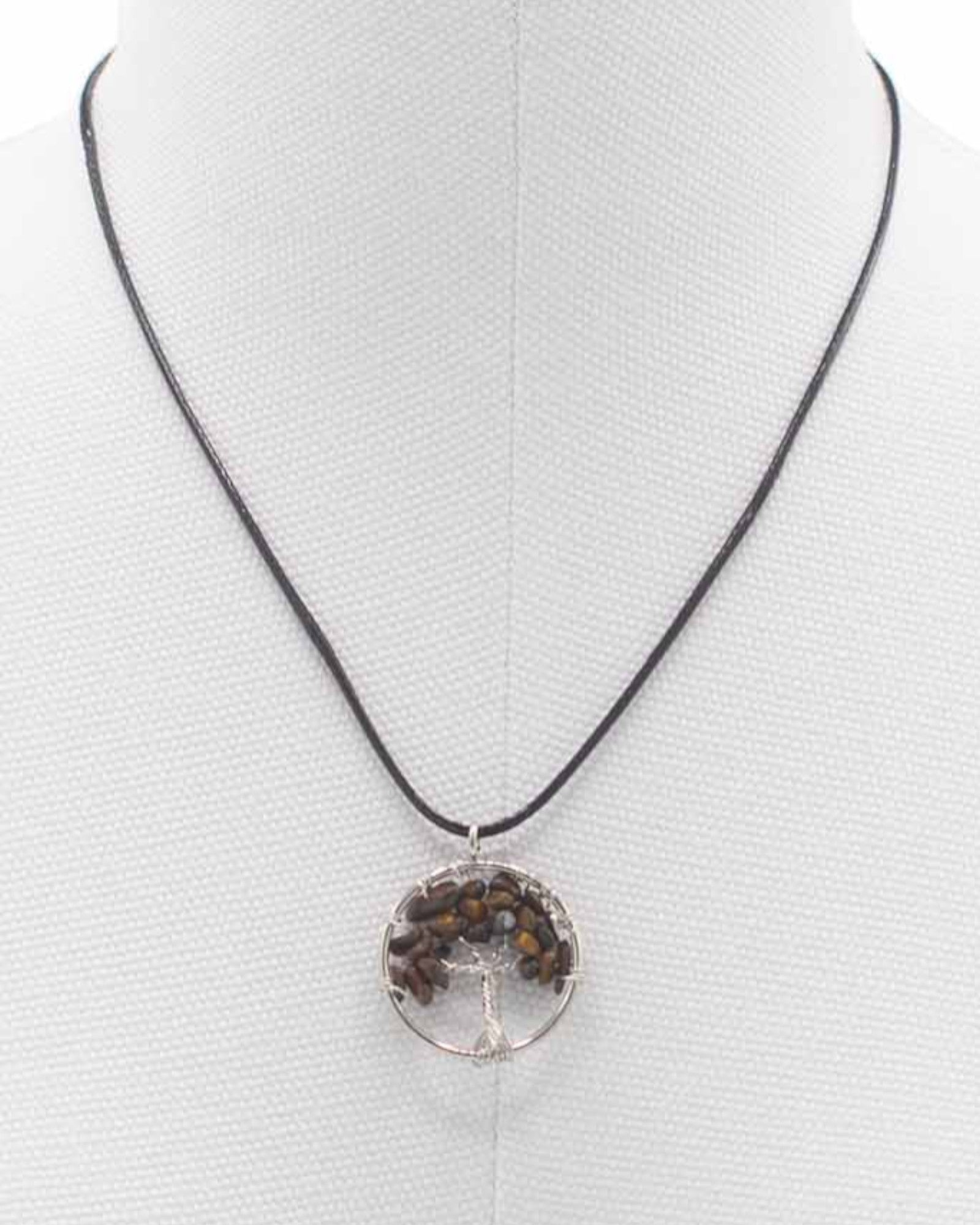 Náhrdelník Strom života Ochrana a Sebavedomie – Tigrie oko