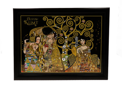 Podložka pod notebook G. Klimt, Koláž (CARMANI) s možnosťou personalizácie gravírovaním, ideálna ako darček, rozmery 30.5x40.5cm, štýlová a pohodlná na prácu na kolenách