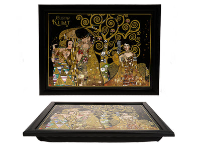Podložka pod notebook G. Klimt, Koláž (CARMANI) s možnosťou personalizácie gravírovaním, ideálna ako darček, rozmery 30.5x40.5cm, štýlová a pohodlná na prácu na kolenách
