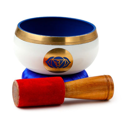 Spievajúca misa, modrá čakra, možnosť personalizácie gravírovaním, priemer 10 cm, výška 5 cm