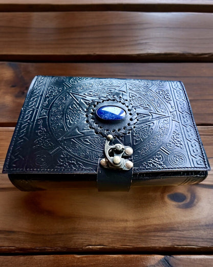 Prémiový Denník, Antický vzor, Kožený Zápisník "Magická Kronika" 200 strán, 2 varianty na výber, personalizácia gravírovaním
