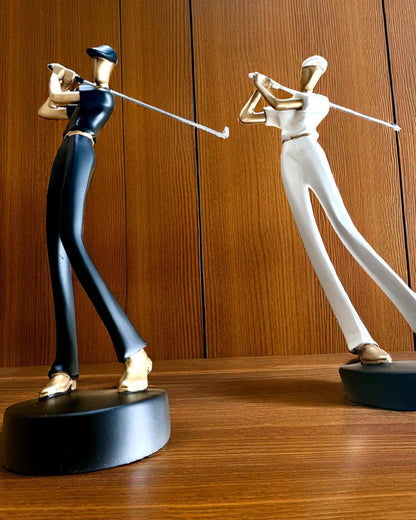Figúrka golfistu „Swing Elegance”, 24 cm výšky, dekoratívna s možnosťou gravírovania na darček